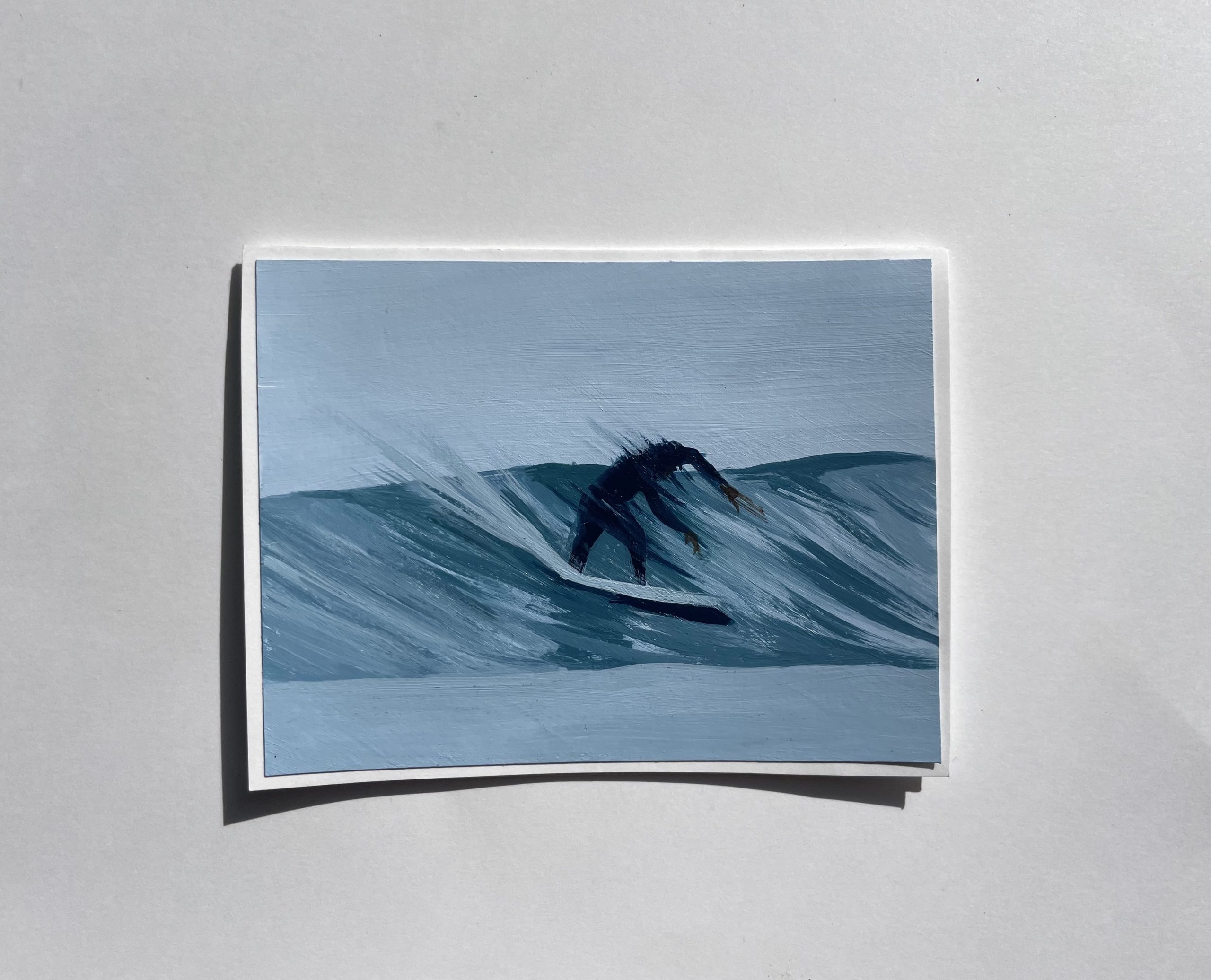 Surfing: Hand-painted Card