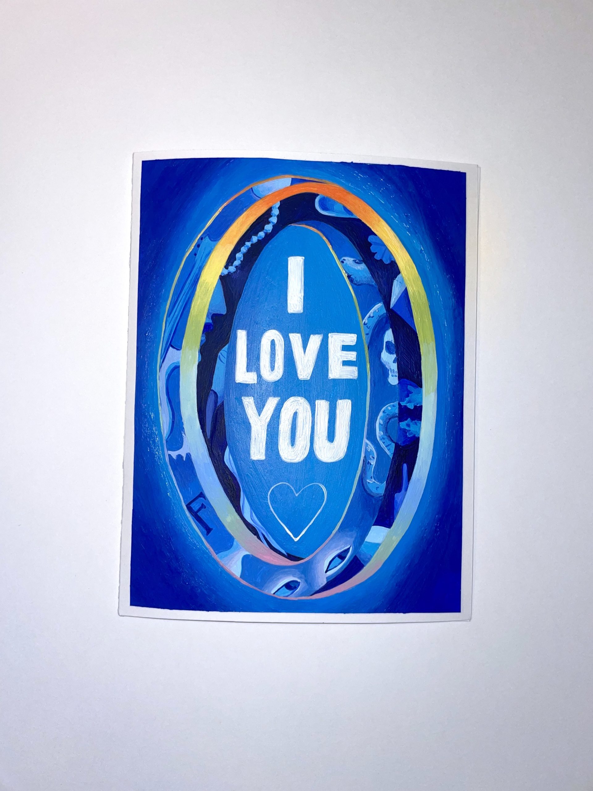 I Love You: Hand-Painted Card